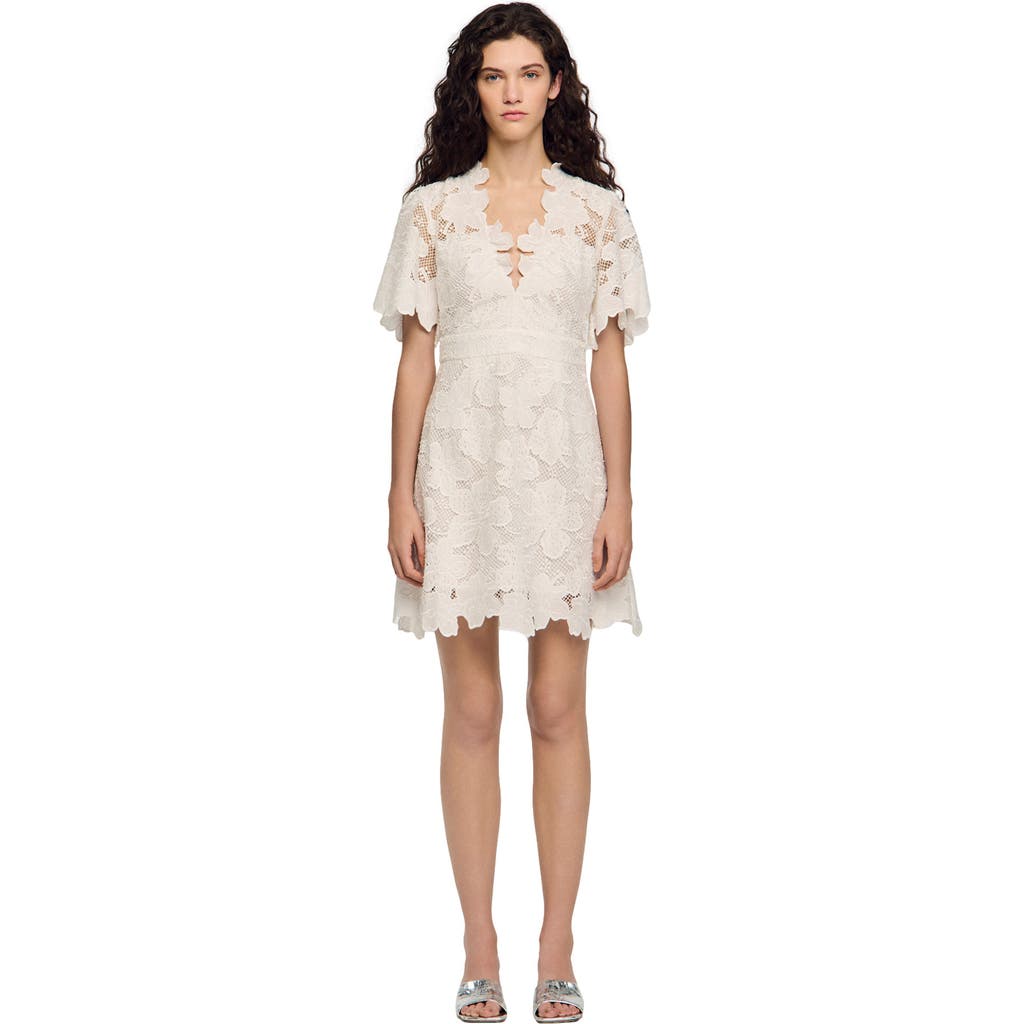SANDRO SANDRO Flower print short dress