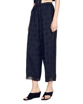 Sandro Sandro Fluid Paisley Jacquard Pants