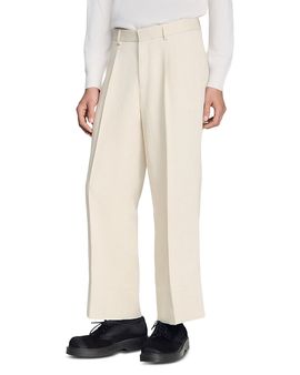 Sandro Sandro FW26 Pierre Wide Leg Cotton Linen Trousers