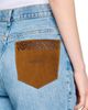 Sandro Sandro Gaston Floral Print High Rise Barrel Jeans in Blue Jean - 4