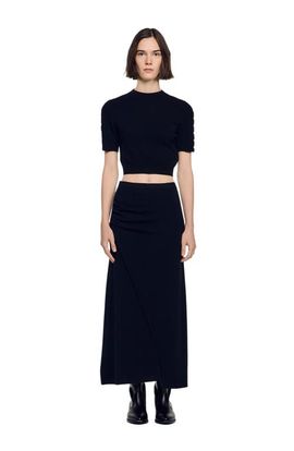 SANDRO SANDRO Gathered Knit Skirt