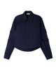 SANDRO SANDRO Gathered Rhinestone Cotton Shirt - 5