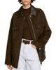 Sandro Sandro Gery Leather Trim Wool Jacket - 1