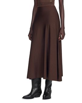 Sandro Sandro Giovanna Semi Sheer Maxi Skirt