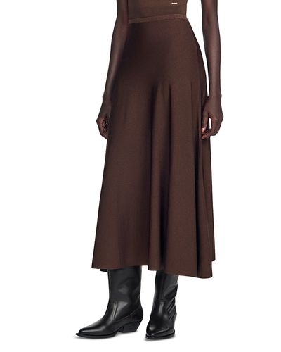 Sandro Sandro Giovanna Semi Sheer Maxi Skirt