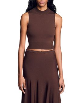 Sandro Sandro Giovi Knit Cropped Top