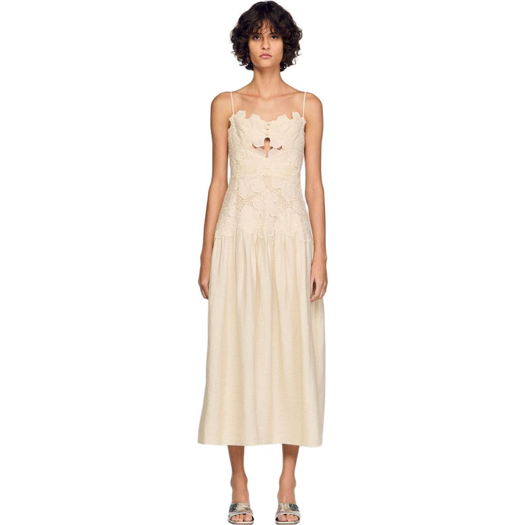 SANDRO SANDRO Guipure midi dress