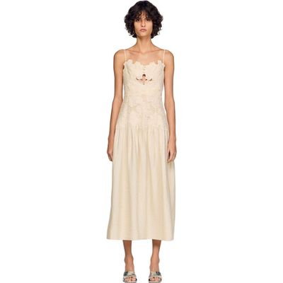 SANDRO SANDRO Guipure midi dress
