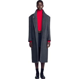 SANDRO SANDRO Herringbone Wool Coat