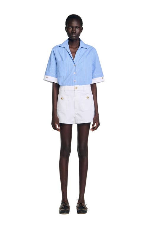 SANDRO SANDRO High waist denim shorts