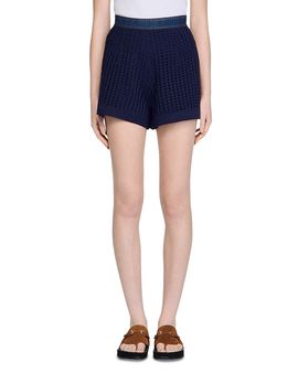 Sandro Sandro High Waisted Crochet Shorts