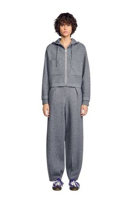 SANDRO SANDRO Hooded Rhinestone Cardigan