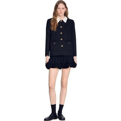 SANDRO SANDRO Jacket with contrast collar