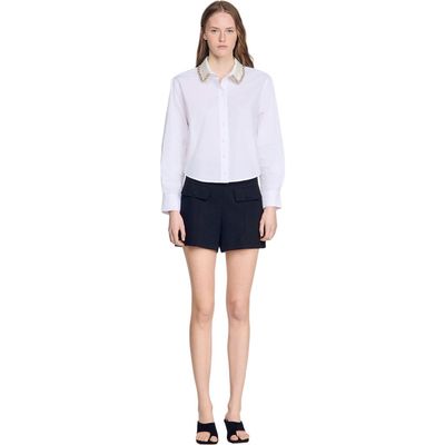 SANDRO SANDRO Jewel collar shirt