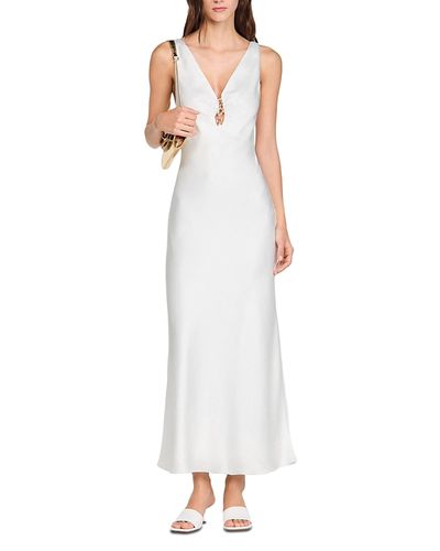 Sandro Sandro Jewel Satin Effect Maxi Dress