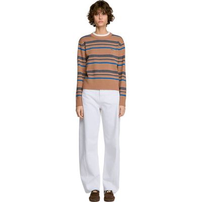 SANDRO SANDRO Layered Effect Striped Sweater