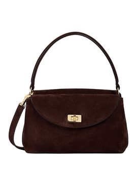 Sandro Sandro Le Grand Bazaar Mini Suede Top Handle Bag