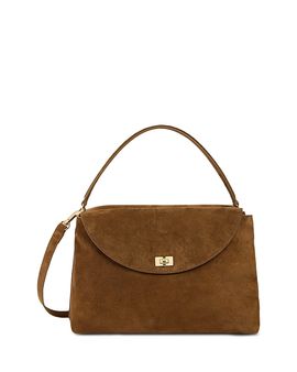 Sandro Sandro Le Grand Bazaar Suede Crossbody Bag