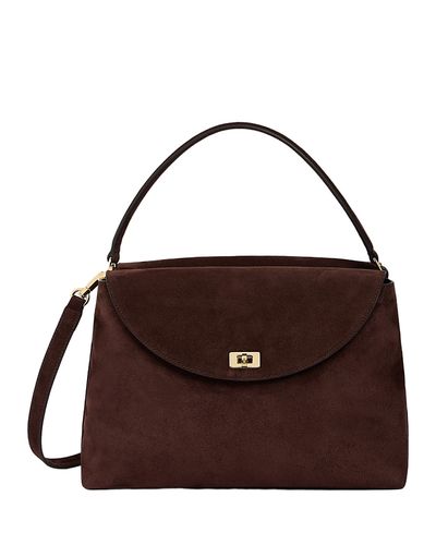 Sandro Sandro Le Grand Bazaar Suede Top Handle Bag