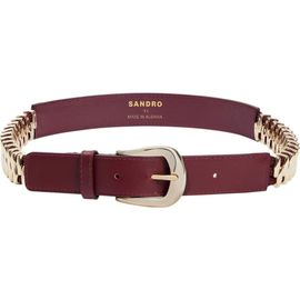 SANDRO SANDRO Leather and metal belt