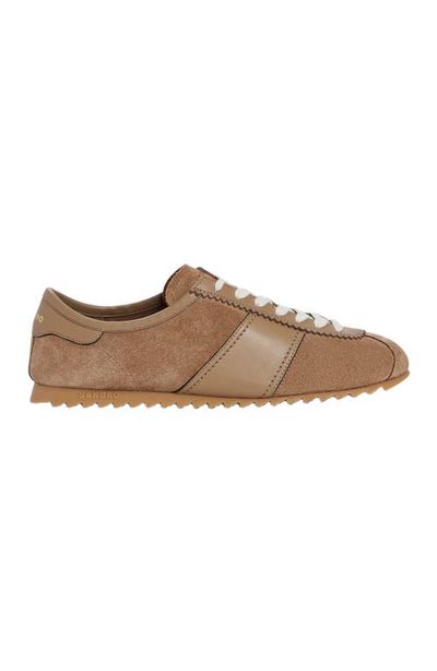 SANDRO SANDRO Leather and suede low-top sneakers