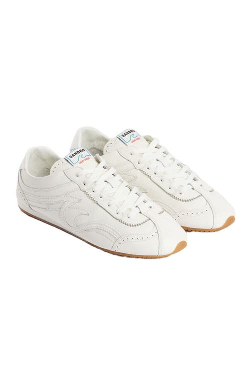 SANDRO SANDRO Light Wave leather trainers