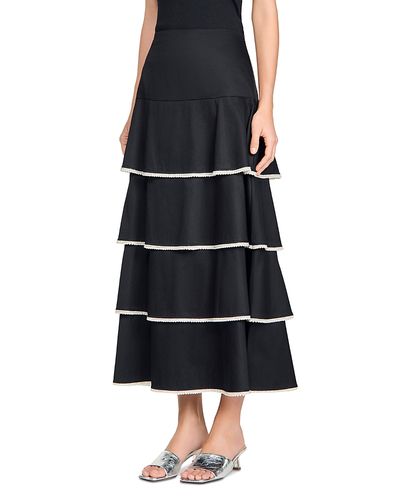 Sandro Sandro Long Rhinestone Skirt