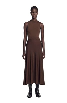 SANDRO SANDRO Long Sheer-effect Skirt