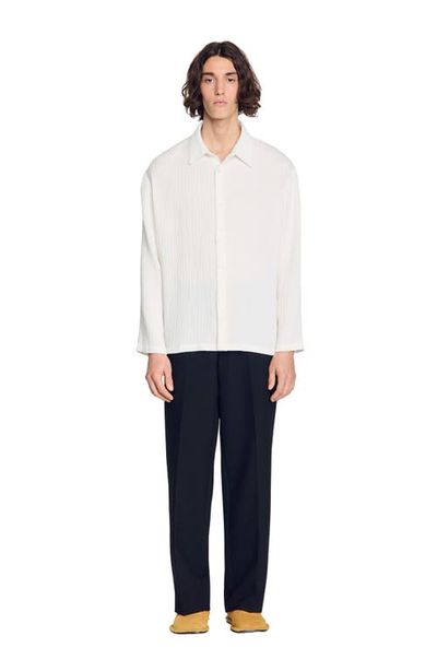 SANDRO SANDRO Loose-fit shirt pleated effect