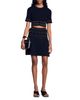 Sandro Sandro Loria Pleated Metallic Trim Skirt - 2