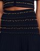 Sandro Sandro Loria Pleated Metallic Trim Skirt - 4