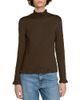 Sandro Sandro Lya Smocked Mock Neck Top - 1