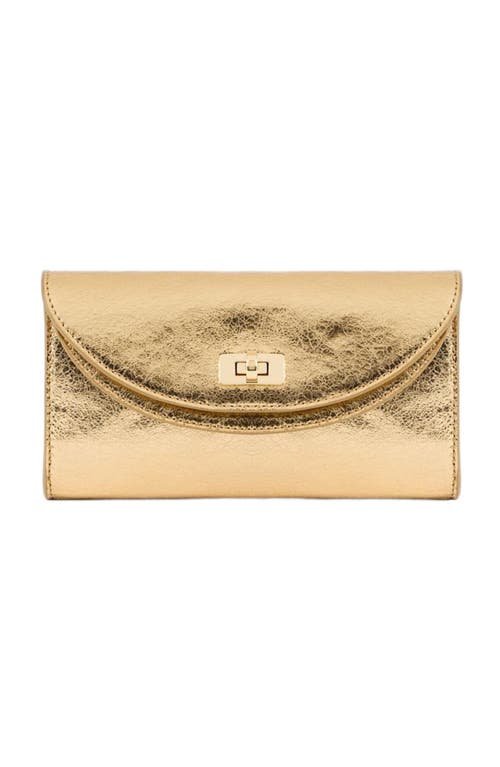 SANDRO SANDRO Mambo metallic leather clutch