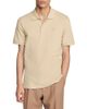 Sandro Sandro Mesh Cotton Polo Shirt with Leather Logo Patch - 1