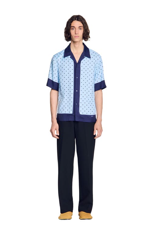 SANDRO SANDRO Micro cross motif shirt