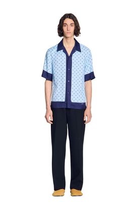 SANDRO SANDRO Micro cross motif shirt