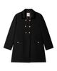 SANDRO SANDRO Mid-length Coat With Velvet Collar - 5