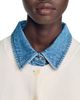 Sandro Sandro Miky Layered Look Denim Collar Cardigan - 4