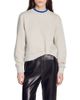 Sandro Sandro Mina Layered Crewneck Cotton Sweatshirt - 1