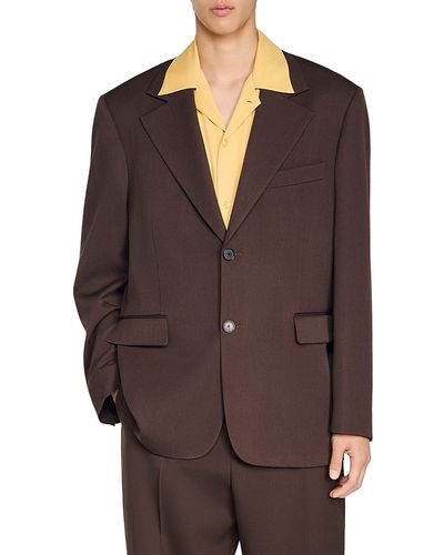 Sandro Sandro Oversized Fit Suit Jacket