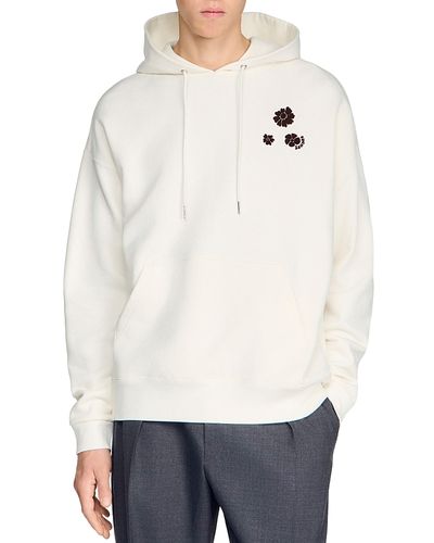 Sandro Sandro Oversized Flocked Floral Sweatshirt