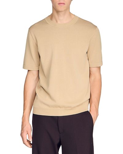 Sandro Sandro Pablo Cotton Short Sleeve Knitted Tee