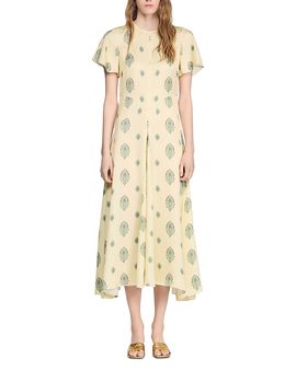 Sandro Sandro Paisley Print Maxi Dress
