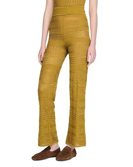 Sandro Sandro Pointelle Knit Trousers