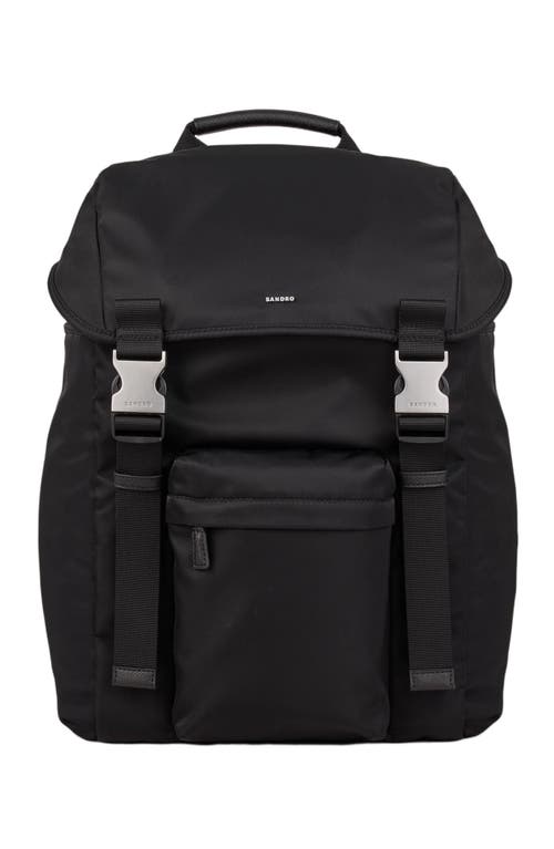 SANDRO SANDRO Recycled leather backpack