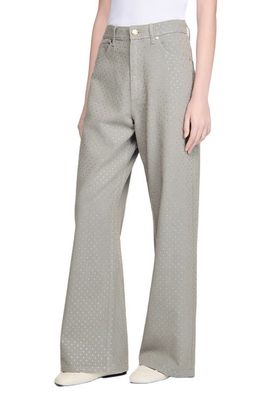 SANDRO SANDRO Rhinestone-embellished jeans