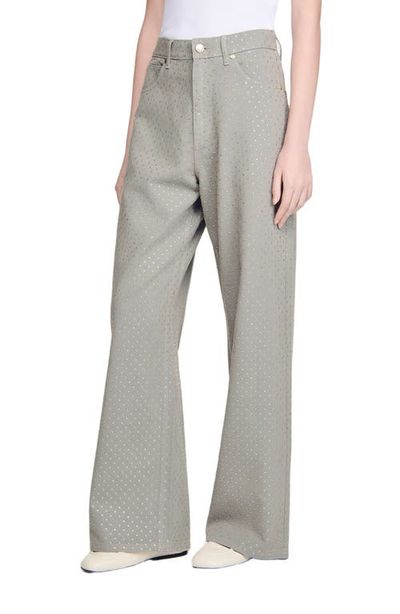 SANDRO SANDRO Rhinestone-embellished jeans