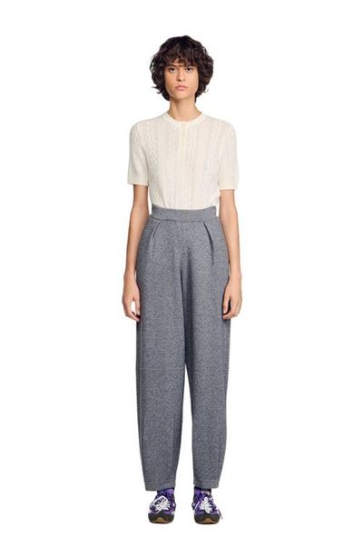 SANDRO SANDRO Rhinestone Barrel-leg Joggers