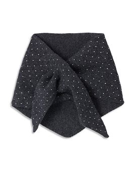 Sandro Sandro Rhinestone Knit Triangular Scarf