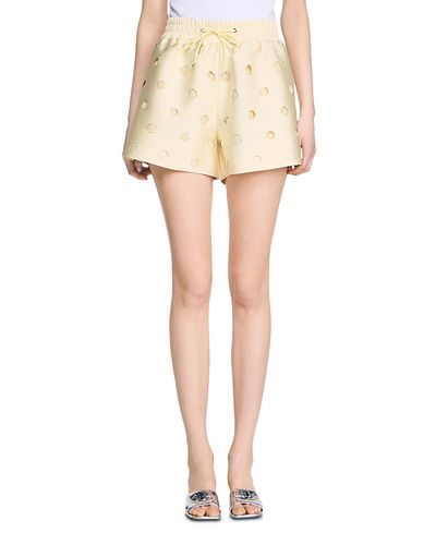 Sandro Sandro Rhinestone Shorts With Lace